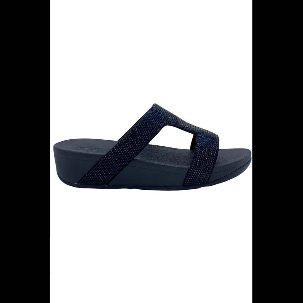 FitFlop Navy Crisscross Slide Sandals
